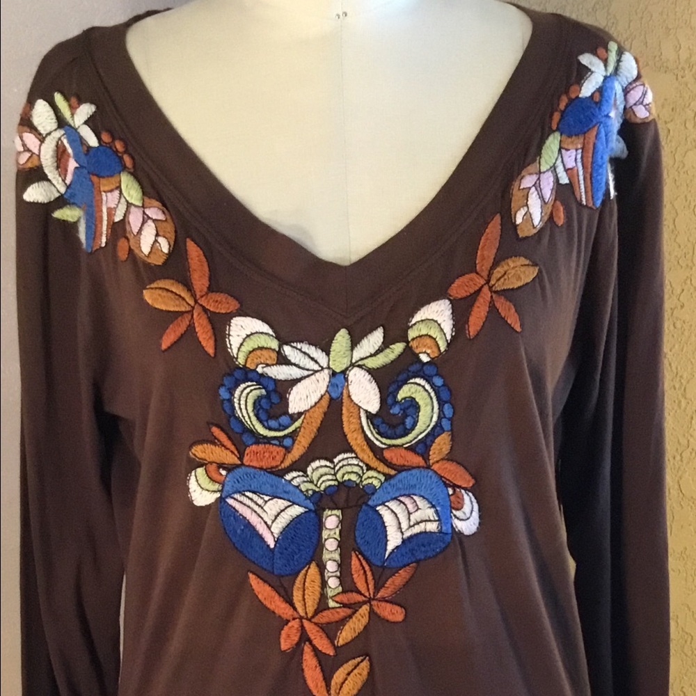 NWT JWLA Love Life Embroidered Tee Sz XL
